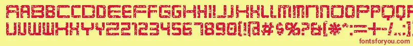 Karnivop Font – Red Fonts on Yellow Background