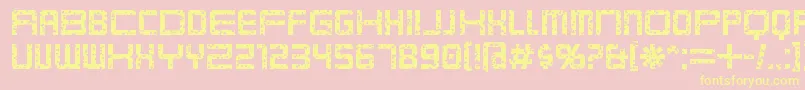Karnivop Font – Yellow Fonts on Pink Background