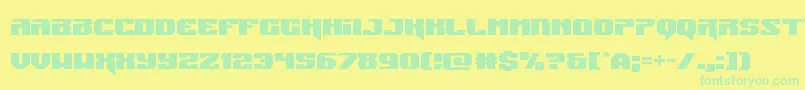 Jumpers Font – Green Fonts on Yellow Background