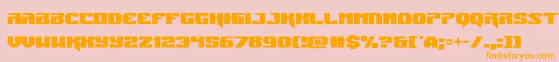 Jumpers-Schriftart – Orangefarbene Schriften auf rosa Hintergrund