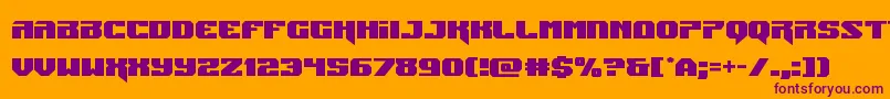 Weitere Informationen zur Jumpers-Schriftart Jumpers-Schriftart – Violette Schriften auf orangefarbenem Hintergrund