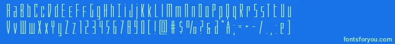 Phantaconxtraexpand Font – Green Fonts on Blue Background