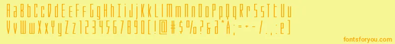 Phantaconxtraexpand Font – Orange Fonts on Yellow Background