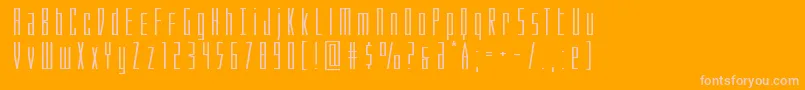 Phantaconxtraexpand-Schriftart – Rosa Schriften auf orangefarbenem Hintergrund
