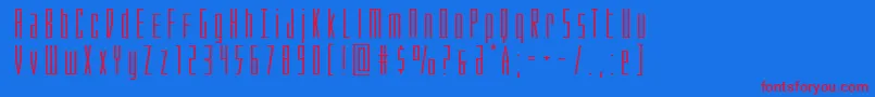 Phantaconxtraexpand Font – Red Fonts on Blue Background