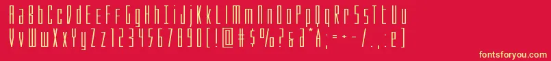 Phantaconxtraexpand Font – Yellow Fonts on Red Background