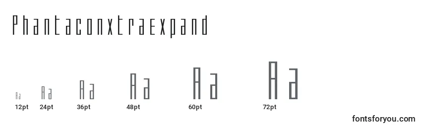 Размеры шрифта Phantaconxtraexpand