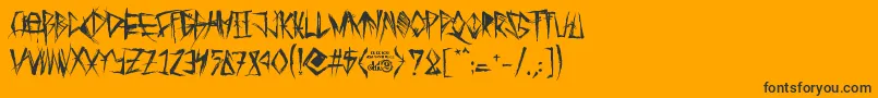 TribalThreat Font – Black Fonts on Orange Background