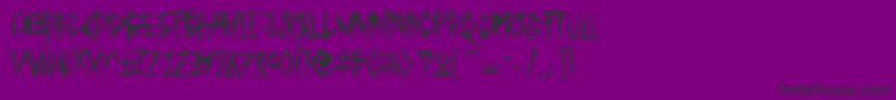 TribalThreat Font – Black Fonts on Purple Background