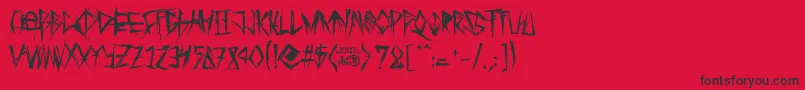 TribalThreat Font – Black Fonts on Red Background