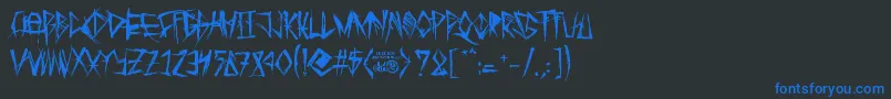 TribalThreat Font – Blue Fonts on Black Background