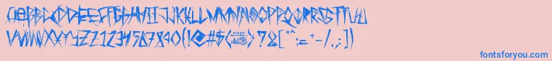 TribalThreat Font – Blue Fonts on Pink Background