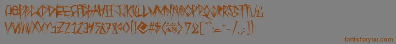 TribalThreat Font – Brown Fonts on Gray Background