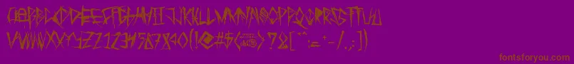 TribalThreat Font – Brown Fonts on Purple Background