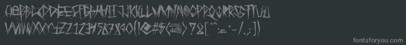 TribalThreat Font – Gray Fonts on Black Background