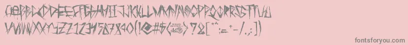 TribalThreat Font – Gray Fonts on Pink Background
