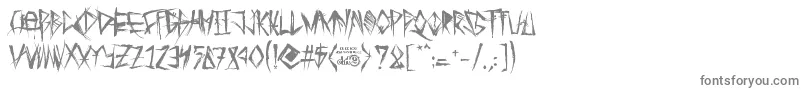 TribalThreat Font – Gray Fonts on White Background
