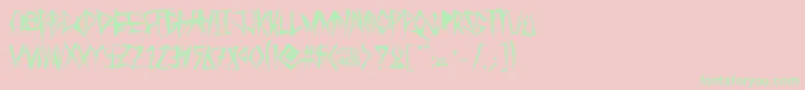 TribalThreat Font – Green Fonts on Pink Background
