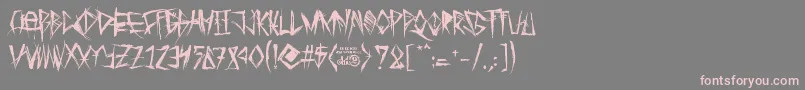 TribalThreat Font – Pink Fonts on Gray Background