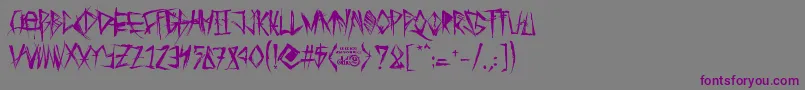 TribalThreat Font – Purple Fonts on Gray Background