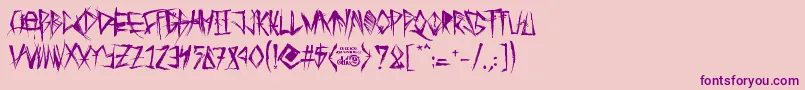TribalThreat Font – Purple Fonts on Pink Background