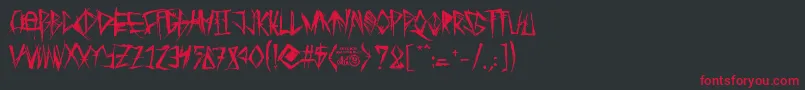 TribalThreat Font – Red Fonts on Black Background