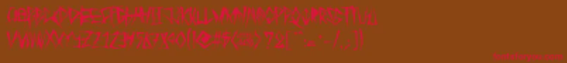 TribalThreat Font – Red Fonts on Brown Background