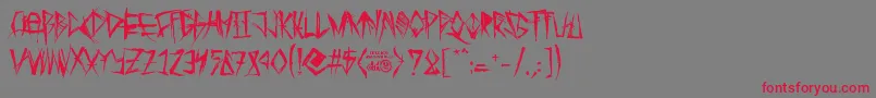 TribalThreat Font – Red Fonts on Gray Background