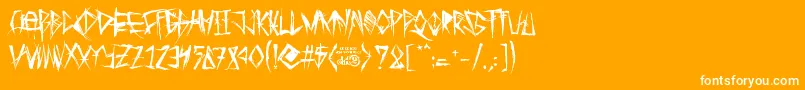 TribalThreat Font – White Fonts on Orange Background