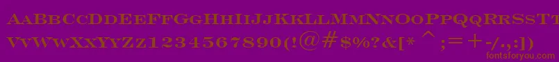 Engrvrb Font – Brown Fonts on Purple Background