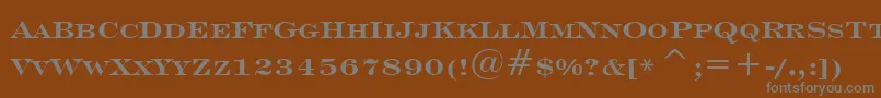 Шрифт Engrvrb – серые шрифты на коричневом фоне