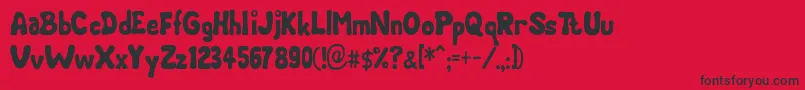 Chubby Font – Black Fonts on Red Background