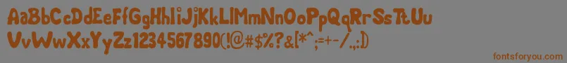 Chubby Font – Brown Fonts on Gray Background