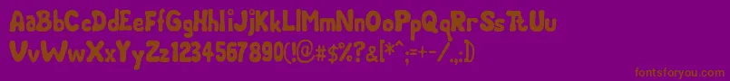 Chubby Font – Brown Fonts on Purple Background