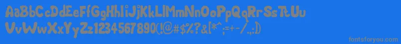 Chubby Font – Gray Fonts on Blue Background