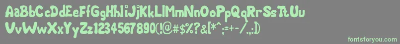 Chubby Font – Green Fonts on Gray Background