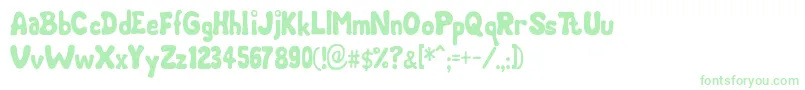 Chubby Font – Green Fonts on White Background