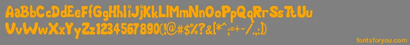 Chubby Font – Orange Fonts on Gray Background