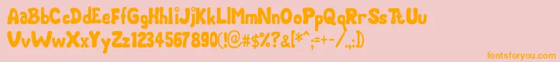 Chubby Font – Orange Fonts on Pink Background
