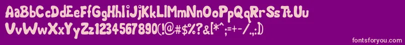 Chubby Font – Pink Fonts on Purple Background