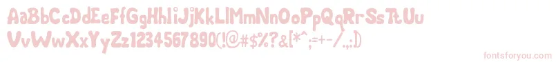 Chubby Font – Pink Fonts on White Background