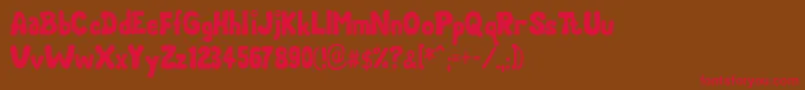 Chubby Font – Red Fonts on Brown Background