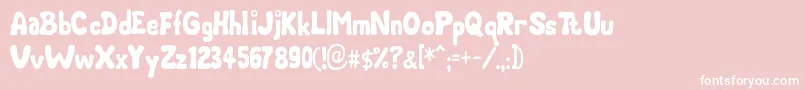 フォントChubby – ピンクの背景に白い文字