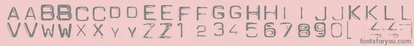 Spacesuit Font – Gray Fonts on Pink Background