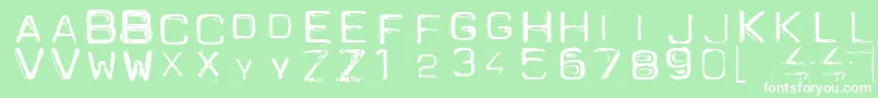 Spacesuit Font – White Fonts on Green Background