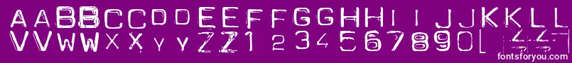 Spacesuit Font – White Fonts on Purple Background