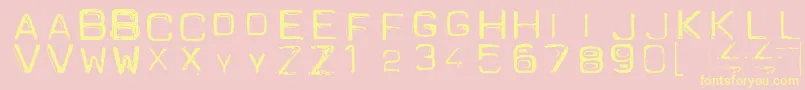 Spacesuit Font – Yellow Fonts on Pink Background