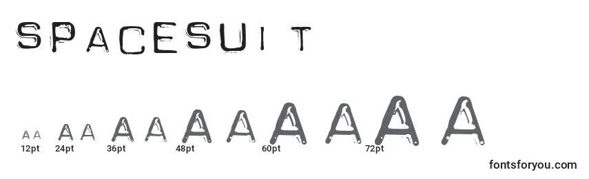 Spacesuit Font Sizes