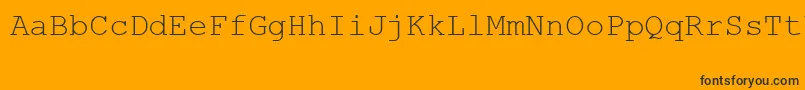 MsLinedrawRegular Font – Black Fonts on Orange Background