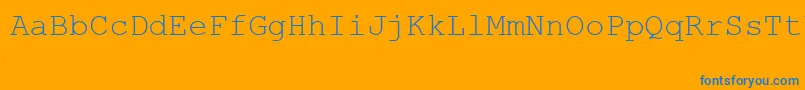 フォントMsLinedrawRegular – オレンジの背景に青い文字